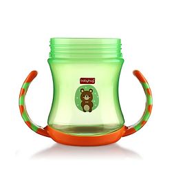 Babyhug 250 ml Spout Sipper Bottle with Twin Handles  Orange | Leak-Resistant | BPA Free| Flip Open Cap | Silicone Spout | Dishwasher Safe | Ideal for Newborns & Toddlers