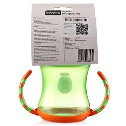 Babyhug 250 ml Spout Sipper Bottle with Twin Handles  Orange | Leak-Resistant | BPA Free| Flip Open Cap | Silicone Spout | Dishwasher Safe | Ideal for Newborns & Toddlers