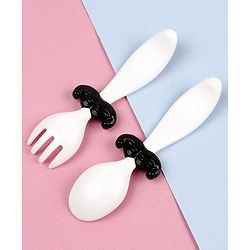 Babyhug Spoon & Fork Set - Black