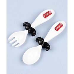 Babyhug Spoon & Fork Set - Black