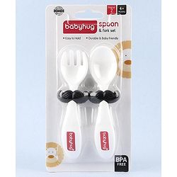 Babyhug Spoon & Fork Set - Black
