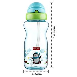 Babyhug Penguin Print Straw Sipper Blue - 360 ml