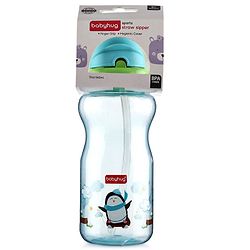 Babyhug Penguin Print Straw Sipper Blue - 360 ml