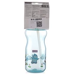 Babyhug Penguin Print Straw Sipper Blue - 360 ml