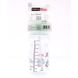 Babyhug Straw Sipper Bottle with Penguin Print - 300 ml, Blue | BPA Free | Leak-Resistant | Flip Open Lid | EN Certified | Dishwasher Safe | Ideal for Newborns & Toddlers