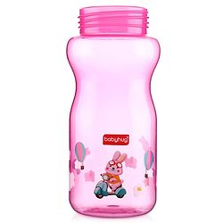 Babyhug Straw Sipper Bottle with Penguin Print - 300 ml, Blue | BPA Free | Leak-Resistant | Flip Open Lid | EN Certified | Dishwasher Safe | Ideal for Newborns & Toddlers