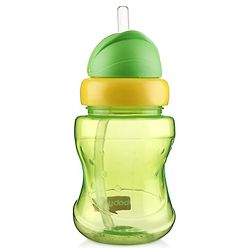 Babyhug Spout and Straw Sipper Set of 2 Green Blue - 180 ml Each