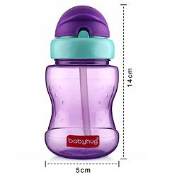 Babyhug Spout and Straw Sipper Set of 2 Pink Purple - 180 ml Each (Colour May Vary)
