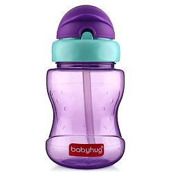 Babyhug Spout and Straw Sipper Set of 2 Pink Purple - 180 ml Each (Colour May Vary)