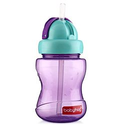 Babyhug Spout and Straw Sipper Set of 2 Pink Purple - 180 ml Each (Colour May Vary)