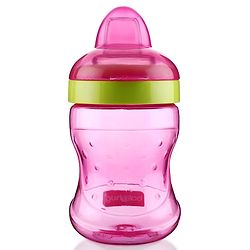 Babyhug Spout and Straw Sipper Set of 2 Pink Purple - 180 ml Each (Colour May Vary)