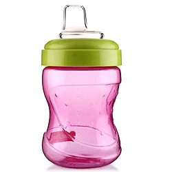Babyhug Spout and Straw Sipper Set of 2 Pink Purple - 180 ml Each (Colour May Vary)