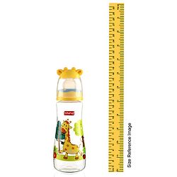 Babyhug Anti Colic Feeding Bottle Giraffe Shape Yellow - 250 ml