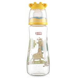 Babyhug Anti Colic Feeding Bottle Giraffe Shape Yellow - 250 ml