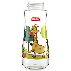 Babyhug Anti Colic Feeding Bottle Giraffe Shape Yellow - 250 ml