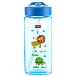 Babyhug Lion Print Toddler Square Spout Sipper Blue - 420 ml