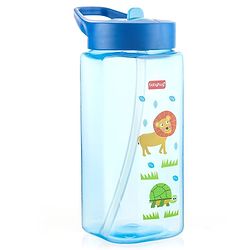Babyhug Lion Print Toddler Square Spout Sipper Blue - 420 ml