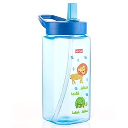 Babyhug Lion Print Toddler Square Spout Sipper Blue - 420 ml