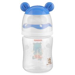Babyhug Anti Colic Feeding Bottle Hippo Shape Blue - 125 ml