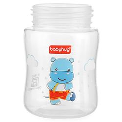 Babyhug Anti Colic Feeding Bottle Hippo Shape Blue - 125 ml