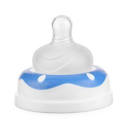 Babyhug Anti Colic Feeding Bottle Hippo Shape Blue - 125 ml