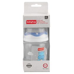 Babyhug Anti Colic Feeding Bottle Hippo Shape Blue - 125 ml