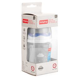 Babyhug Anti Colic Feeding Bottle Hippo Shape Blue - 125 ml