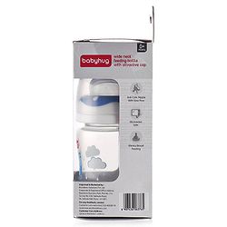 Babyhug Anti Colic Feeding Bottle Hippo Shape Blue - 125 ml