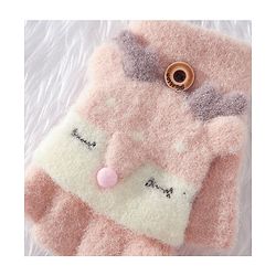 Babyhug Woollen Gloves Animal Design - Pink