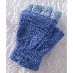 Babyhug Woollen Gloves Animal Applique - Blue