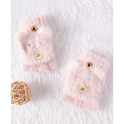 Babyhug Woolen Hand Gloves  - Pink