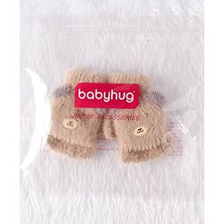Babyhug Woolen Hand Gloves  - Brown