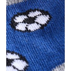 Cute Walk by Babyhug Anti Bacterial Ankle Length Socks Pack of 3 - Grey Blue