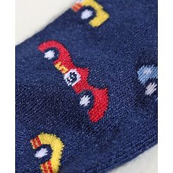 Cute Walk by Babyhug Anti Bacterial Ankle Length Sock Dinosaur Design Pack of 3 - Blue Red