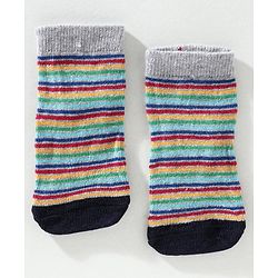 Cute Walk by Babyhug Ankle Length Anti Bacterial Socks Vehicle Design Pack of 3 - Blue Grey