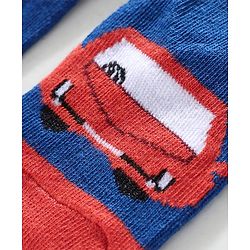 Cute Walk by Babyhug Ankle Length Anti Bacterial Socks Vehicle Design Pack of 3 - Blue Grey