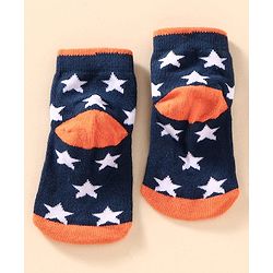 Cute Walk by Babyhug Antibacterial Ankle Length Socks Multi Design Pack of 3 Pairs - Red Blue Grey