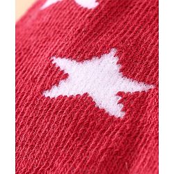 Cute Walk by Babyhug Antibacterial Ankle Length Socks Multi Design Pack of 3 Pairs - Red Blue Grey