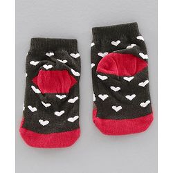 Cute Walk by Babyhug Antibacterial Ankle Length Socks Snow Man & Santa Design Pack of 3 - Pink White Grey