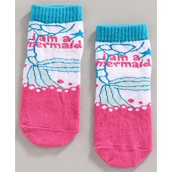 Cute Walk by Babyhug Anti Bacterial Ankle Length  Socks Multi Design Pack of 2 - Blue
