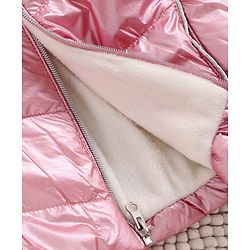 Babyhug Full Sleeves Hooded Padded Jacket - Pink