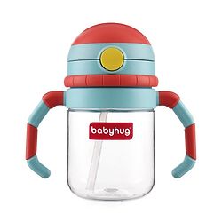 Babyhug Twin Handle Tritan Straw SipperRed - 380 ml