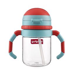 Babyhug Twin Handle Tritan Straw SipperRed - 380 ml