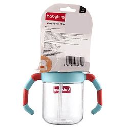 Babyhug Twin Handle Tritan Straw SipperRed - 380 ml