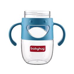 Babyhug Straw Sipper with Twin Handles Blue - 450 ml