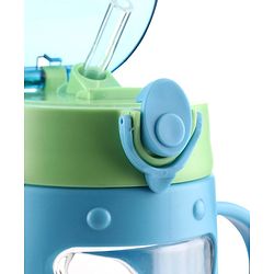 Babyhug Straw Sipper with Twin Handles Blue - 450 ml
