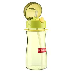 Babyhug Straw Sipper with Carrying Strap Green - 400 ml