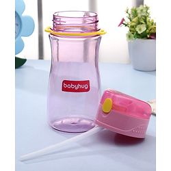 Babyhug Straw Sipper with Carrying Strap Pink - 400 ml