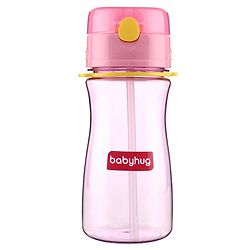 Babyhug Straw Sipper with Carrying Strap Pink - 400 ml