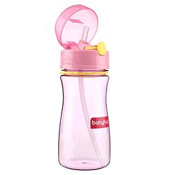 Babyhug Straw Sipper with Carrying Strap Pink - 400 ml